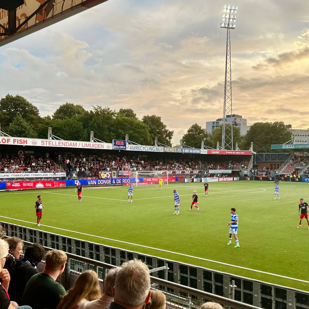 A match in the stadium of Excelsior Rotterdam