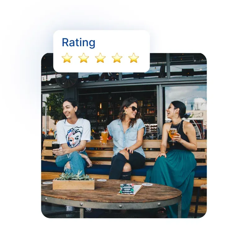 Guests enjoying a meal at a restaurant that uses Winston POS